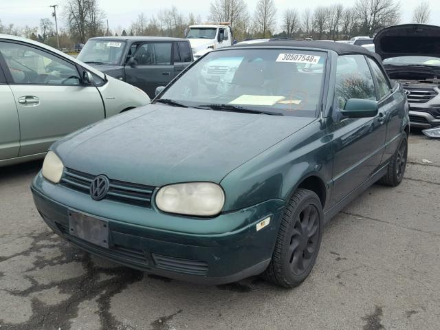 3VWDB61E4XM808753 - 1999 VOLKSWAGEN CABRIO GLS GREEN photo 2