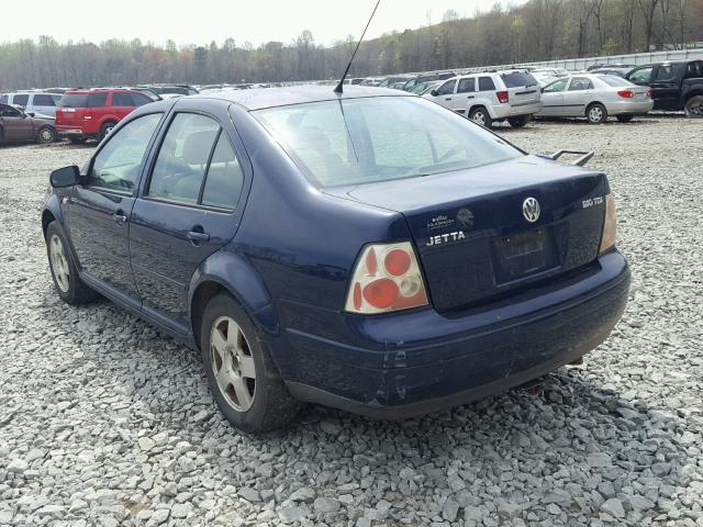 3VWRP69MX3M179674 - 2003 VOLKSWAGEN JETTA GL T BLUE photo 3