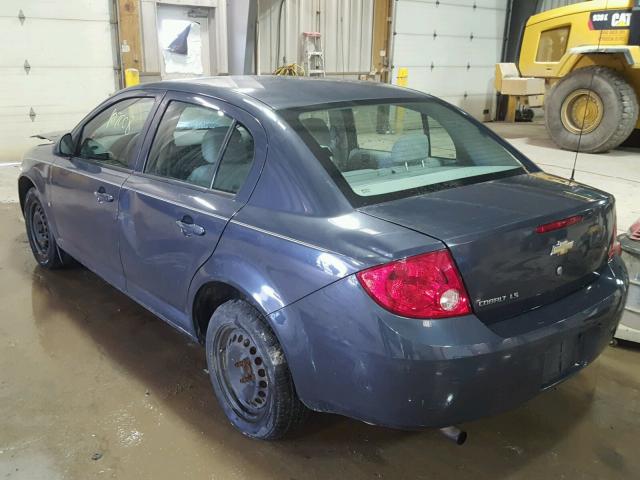 1G1AK58F587251760 - 2008 CHEVROLET COBALT LS BLUE photo 3