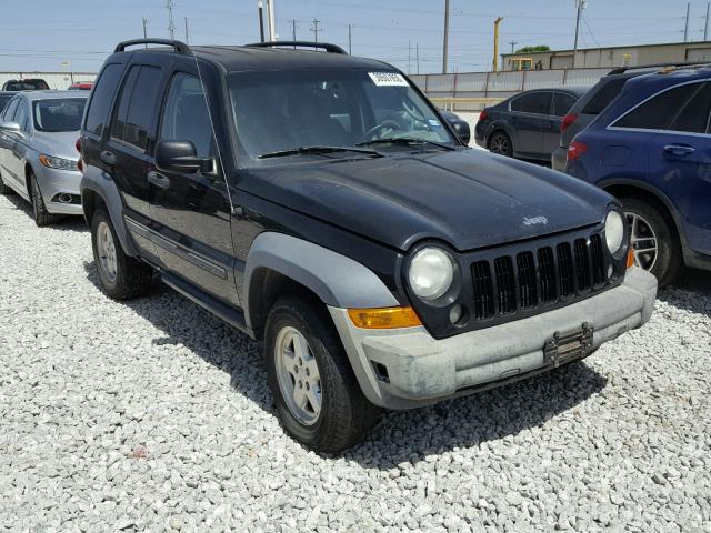 1J4GK48K67W516435 - 2007 JEEP LIBERTY SP BLACK photo 1