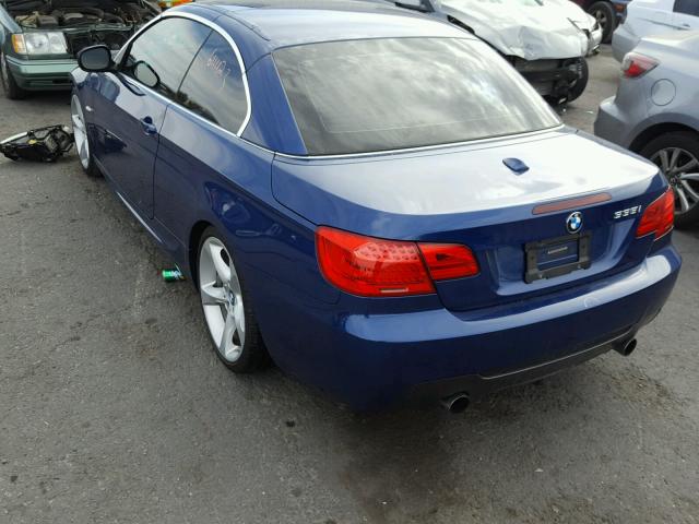 WBADX7C54BE579526 - 2011 BMW 335 I BLUE photo 3