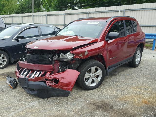 1C4NJCBB1ED694362 - 2014 JEEP COMPASS SP RED photo 2