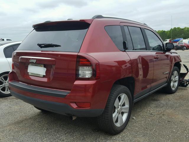 1C4NJCBB1ED694362 - 2014 JEEP COMPASS SP RED photo 4