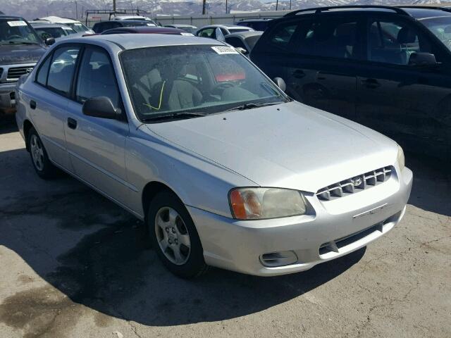 KMHCG45CX2U358295 - 2002 HYUNDAI ACCENT GL SILVER photo 1