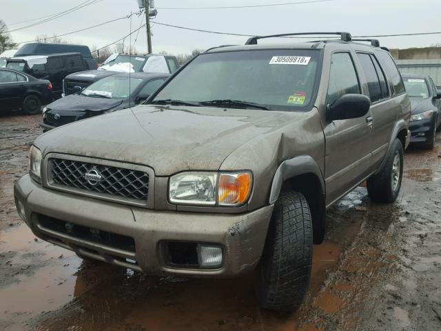 JN8DR07Y41W525777 - 2001 NISSAN PATHFINDER BROWN photo 2