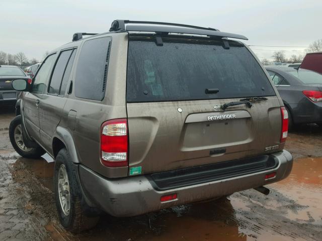 JN8DR07Y41W525777 - 2001 NISSAN PATHFINDER BROWN photo 3