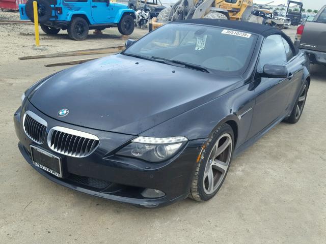 WBAEB53538CX62329 - 2008 BMW 650 I BLACK photo 2