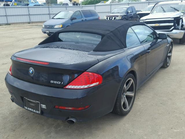 WBAEB53538CX62329 - 2008 BMW 650 I BLACK photo 4