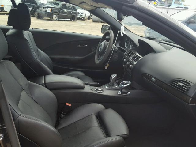 WBAEB53538CX62329 - 2008 BMW 650 I BLACK photo 5