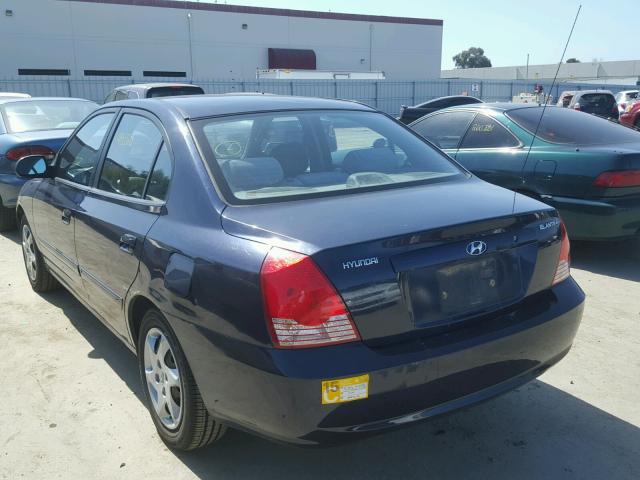 KMHDN46D75U145049 - 2005 HYUNDAI ELANTRA GL BLUE photo 3