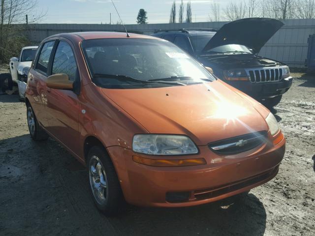 KL1TD62655B425111 - 2005 CHEVROLET AVEO BASE Pomarańczowy zdjęcie 1