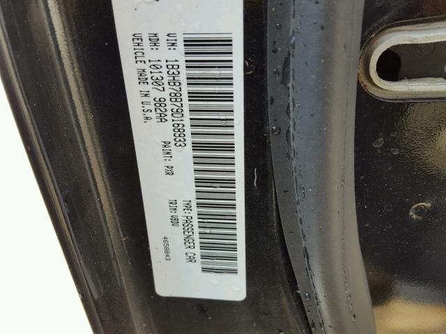 1B3HB78B79D168933 - 2009 DODGE CALIBER R/ BLACK photo 10