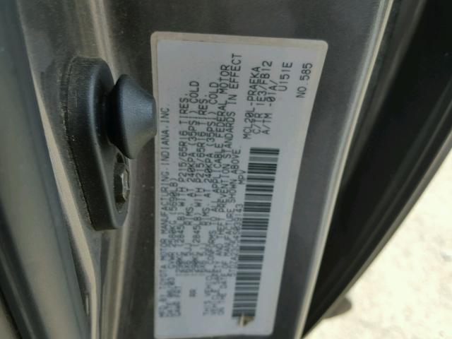 5TDZA23C54S039143 - 2004 TOYOTA SIENNA CE GRAY photo 10