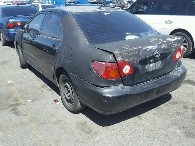 1NXBR32E13Z024082 - 2003 TOYOTA COROLLA CE BLACK photo 3