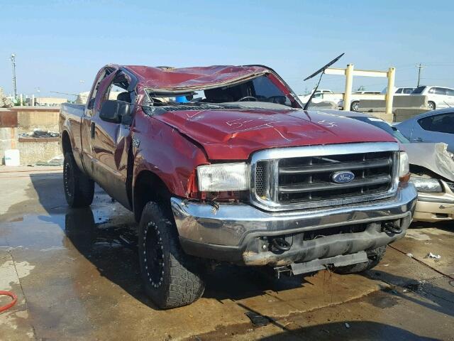 1FTSX31F52EB85550 - 2002 FORD F350 SRW S BURGUNDY photo 1