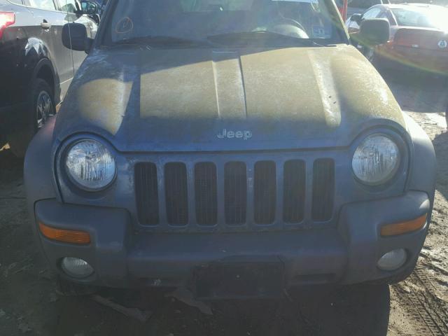 1J4GL48K74W221126 - 2004 JEEP LIBERTY SP BLUE photo 7