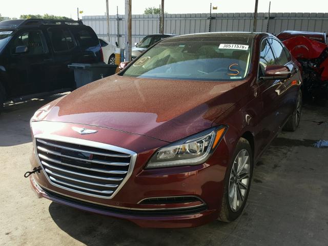 KMHGN4JE4FU054271 - 2015 HYUNDAI GENESIS 3. BURGUNDY photo 2