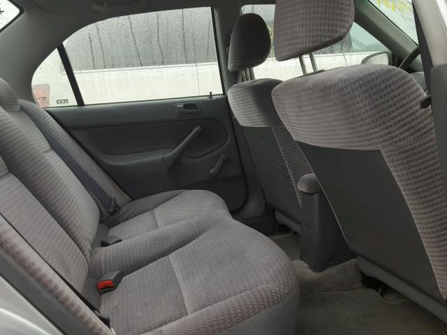 2HGEJ6618YH550853 - 2000 HONDA CIVIC BASE SILVER photo 6
