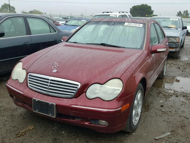 WDBRF64J11E000796 - 2001 MERCEDES-BENZ C 320 RED photo 2