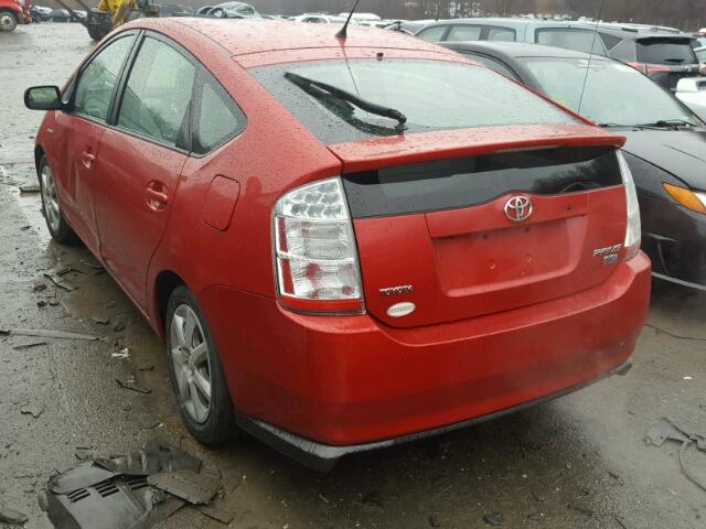 JTDKB20U797852562 - 2009 TOYOTA PRIUS RED photo 3