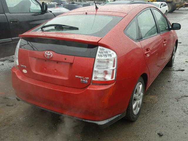 JTDKB20U797852562 - 2009 TOYOTA PRIUS RED photo 4