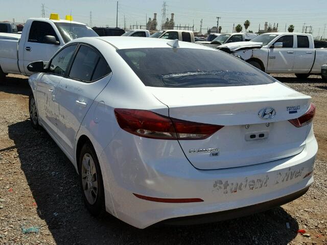 5NPD74LF3HH110298 - 2017 HYUNDAI ELANTRA SE WHITE photo 3