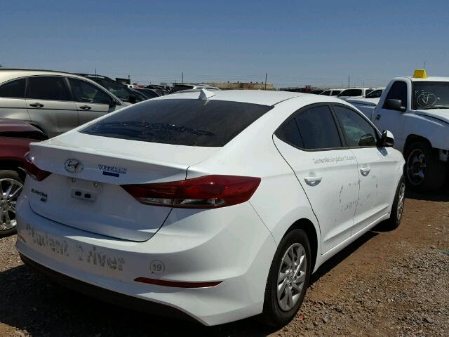 5NPD74LF3HH110298 - 2017 HYUNDAI ELANTRA SE WHITE photo 4