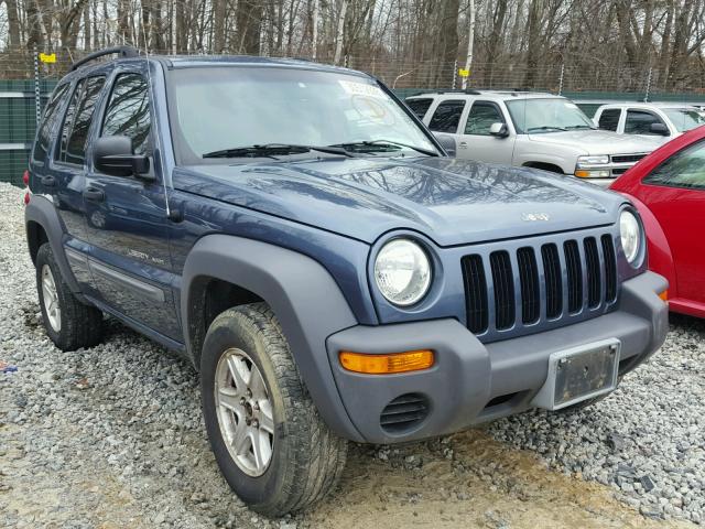 1J4GL48K12W347091 - 2002 JEEP LIBERTY SP BLUE photo 1