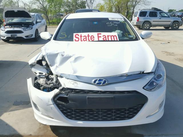 KMHEC4A47DA101330 - 2013 HYUNDAI SONATA HYB WHITE photo 9