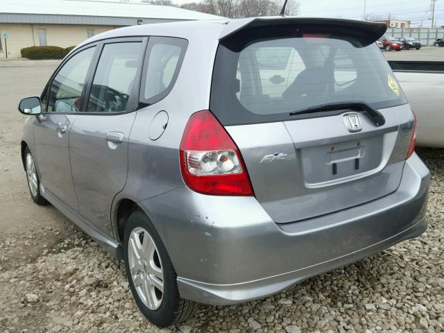 JHMGD38667S058317 - 2007 HONDA FIT S GRAY photo 3