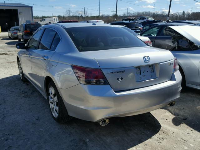 1HGCP36808A003950 - 2008 HONDA ACCORD EXL GRAY photo 3