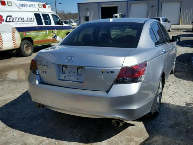 1HGCP36808A003950 - 2008 HONDA ACCORD EXL GRAY photo 4