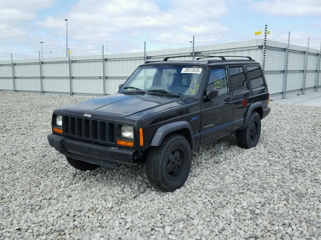 1J4FJ68S6WL222219 - 1998 JEEP CHEROKEE BLACK photo 2