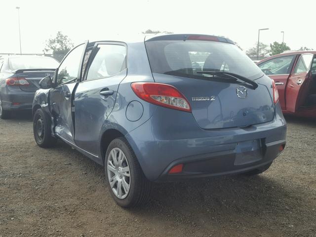 JM1DE1KZ1E0186546 - 2014 MAZDA MAZDA2 SPO 蓝色 照片 3