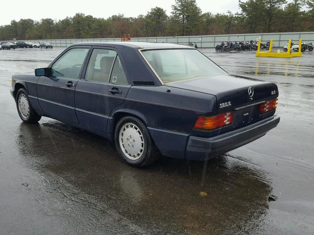 WDBDA29D8MF863629 - 1991 MERCEDES-BENZ 190 E 2.6 BLUE photo 3