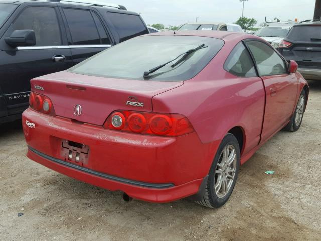 JH4DC54826S005413 - 2006 ACURA RSX RED photo 4