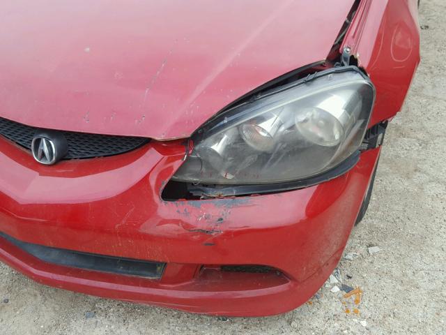 JH4DC54826S005413 - 2006 ACURA RSX RED photo 9