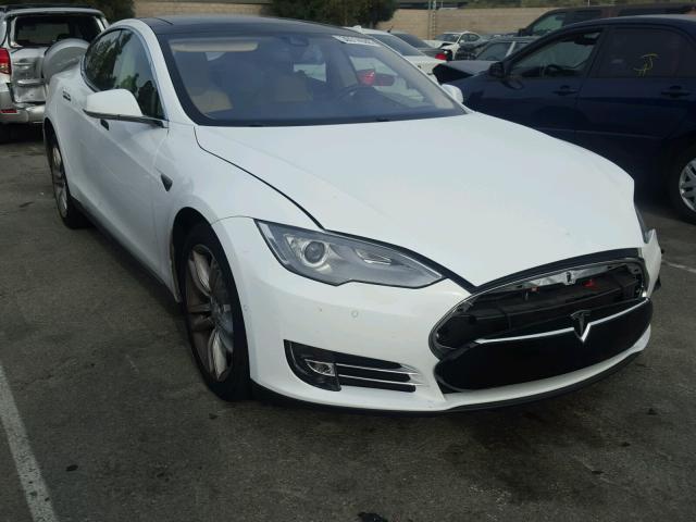 5YJSA1H19EFP59098 - 2014 TESLA MODEL S WHITE photo 1