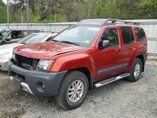 5N1AN0NU3EN812660 - 2014 NISSAN XTERRA X RED photo 2