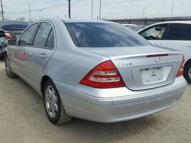 WDBRF61J23A460631 - 2003 MERCEDES-BENZ C 240 SILVER photo 3