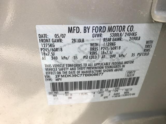 2FMDK39C77BB08677 - 2007 FORD EDGE SEL P CREAM photo 10