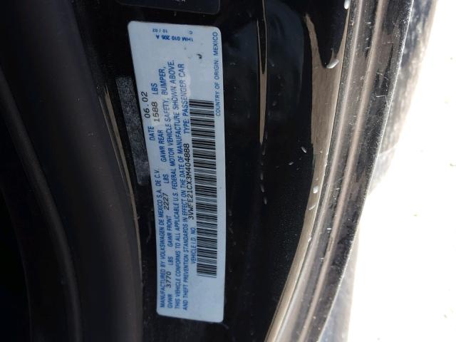 3VWFE21CX3M404888 - 2003 VOLKSWAGEN NEW BEETLE 黑色 照片 10