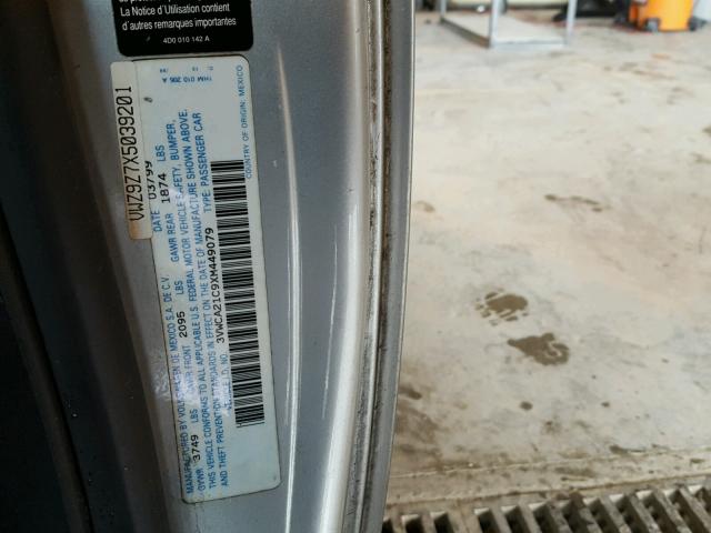 3VWCA21C9XM449079 - 1999 VOLKSWAGEN NEW BEETLE 银色 照片 10