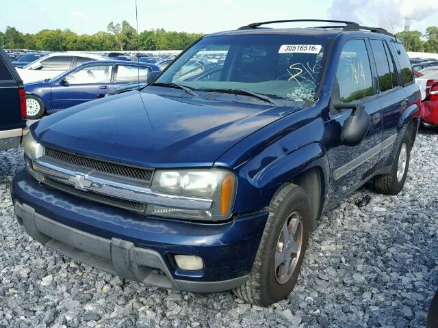 1GNDS13S422117660 - 2002 CHEVROLET TRAILBLAZE BLUE photo 2