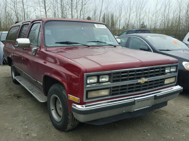 1GNER16K4KF136133 - 1989 CHEVROLET SUBURBAN R BURGUNDY photo 1