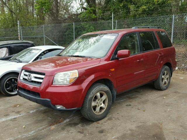 5FNYF28586B012744 - 2006 HONDA PILOT EX MAROON photo 2