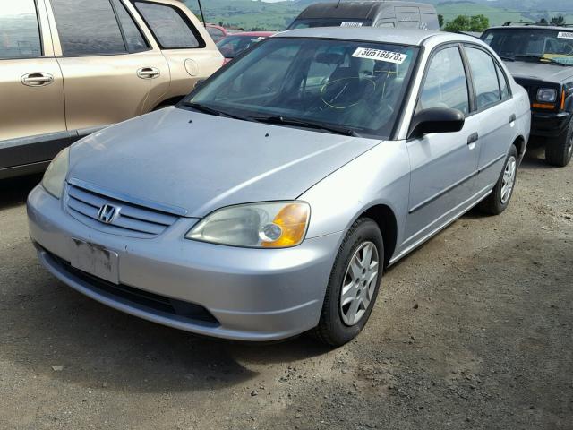 2HGES15103H558536 - 2003 HONDA CIVIC DX SILVER photo 2