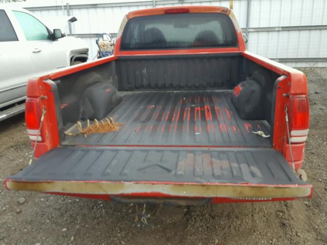 1B7GL23X7VS107763 - 1997 DODGE DAKOTA RED photo 6