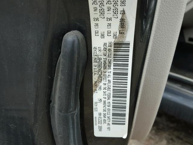 1J8HG582X6C245731 - 2006 JEEP COMMANDER BLACK photo 10