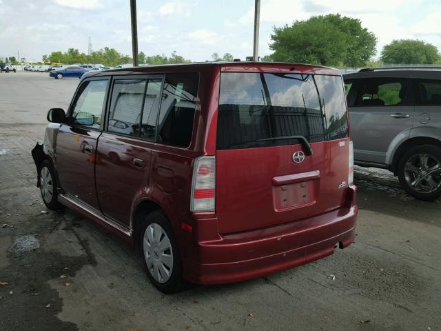 JTLKT324164104648 - 2006 TOYOTA SCION XB RED photo 3
